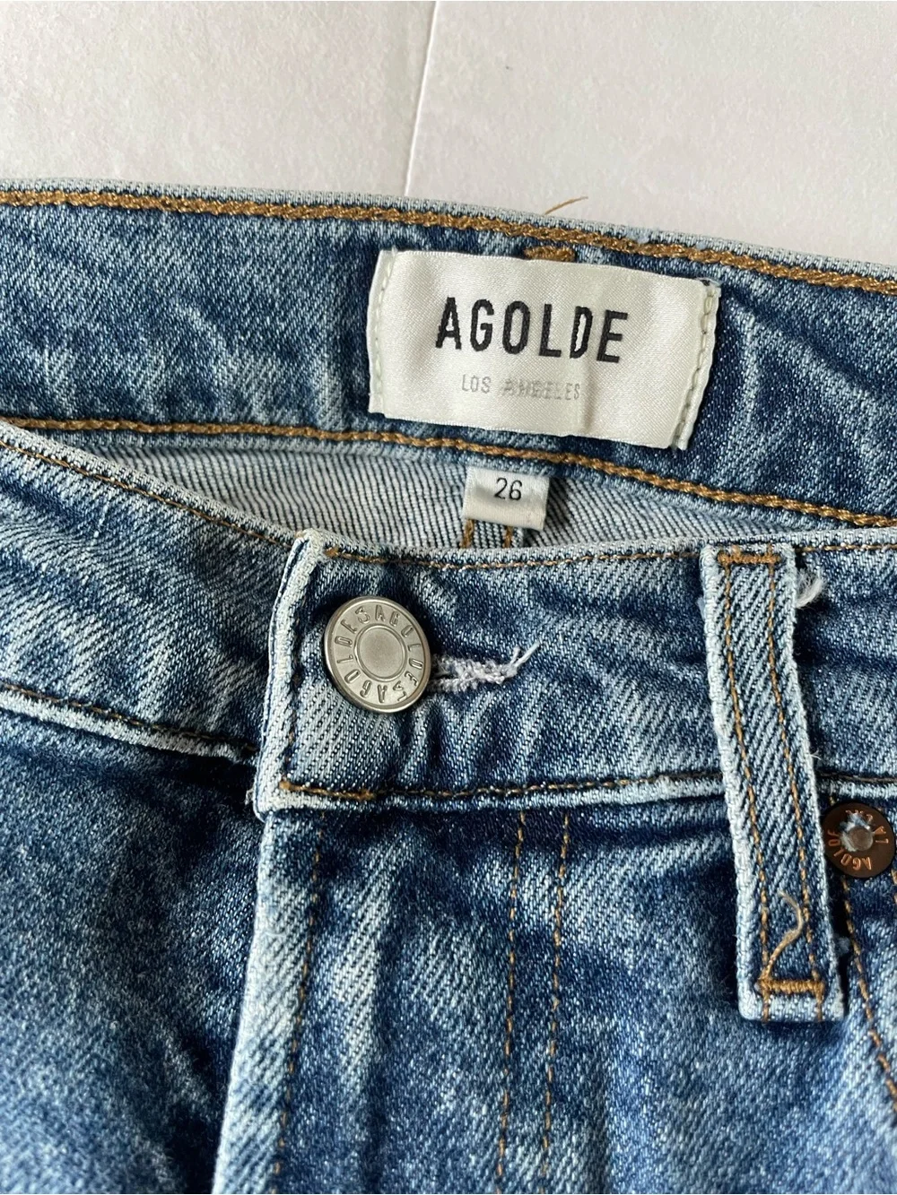 AGOLDE + NET SUSTAIN Rowen Mid-Rise Straight-Leg Jeans A9060-1413 Size 26
